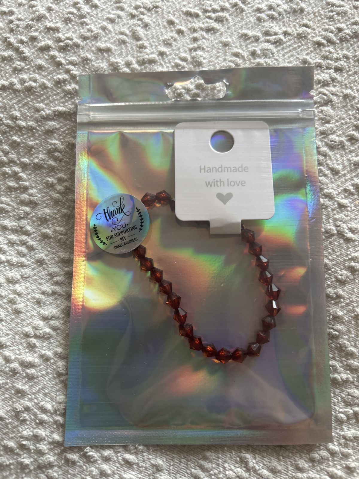 Brown magnetic heart bracelet