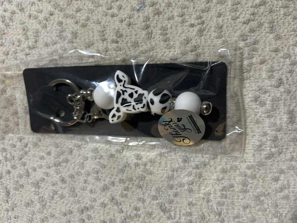 Cow head keychain