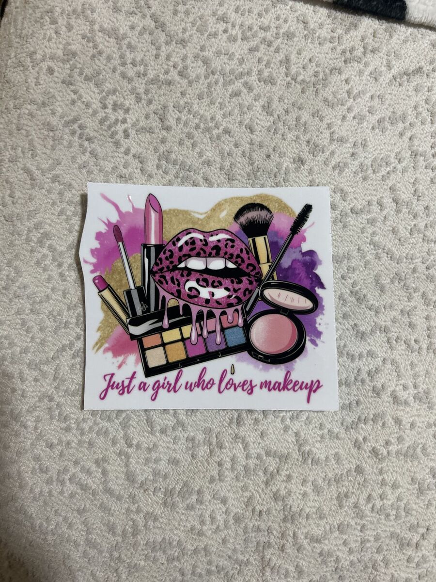 Glass tumbler (just a girl who loves makeup)