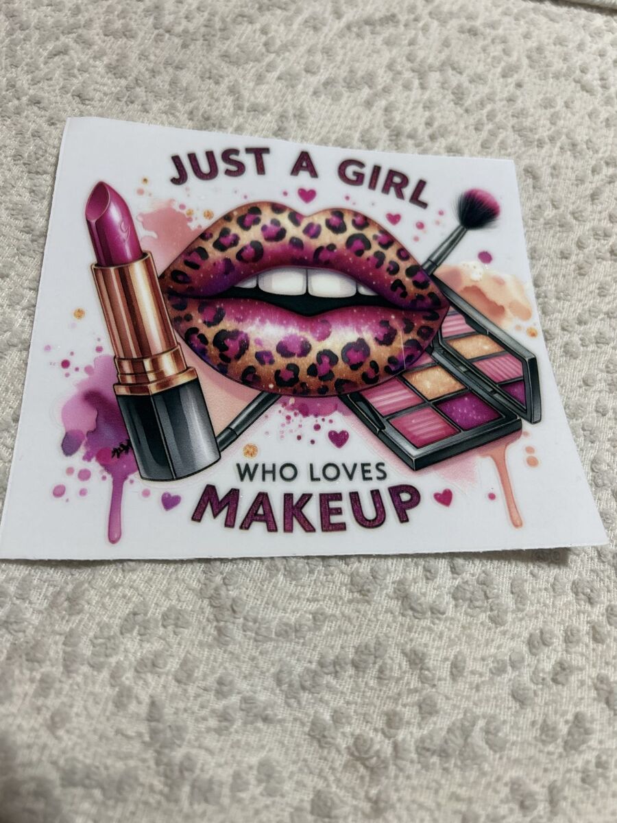 Glass tumbler (just a girl who loves makeup)