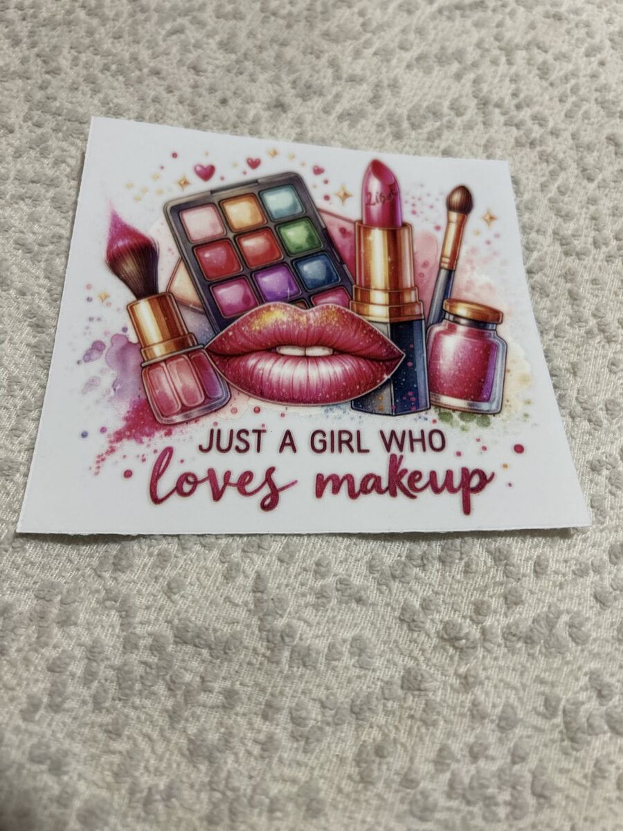 Glass tumbler (just a girl who loves makeup)