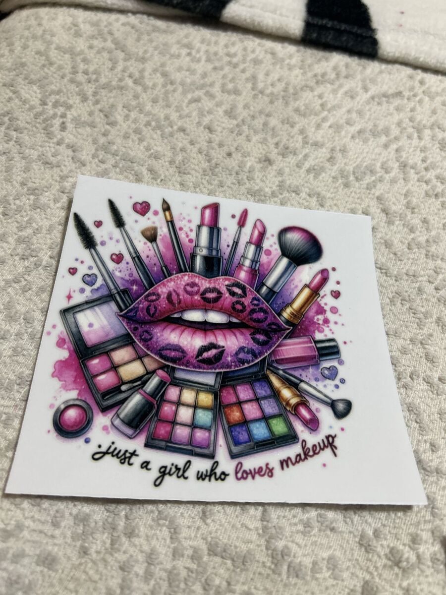 Glass tumbler (just a girl who loves makeup)