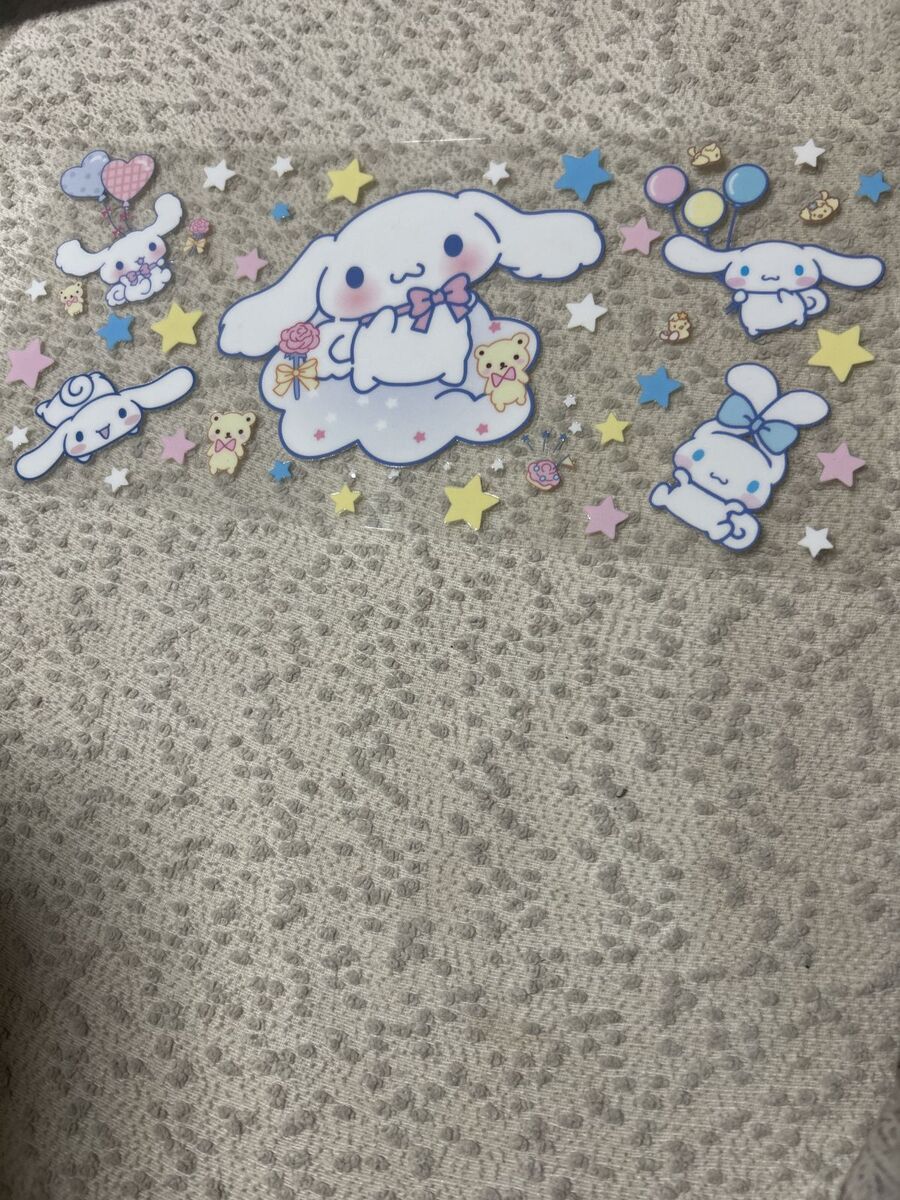 Glass tumbler (cinnamoroll full wrap) blue