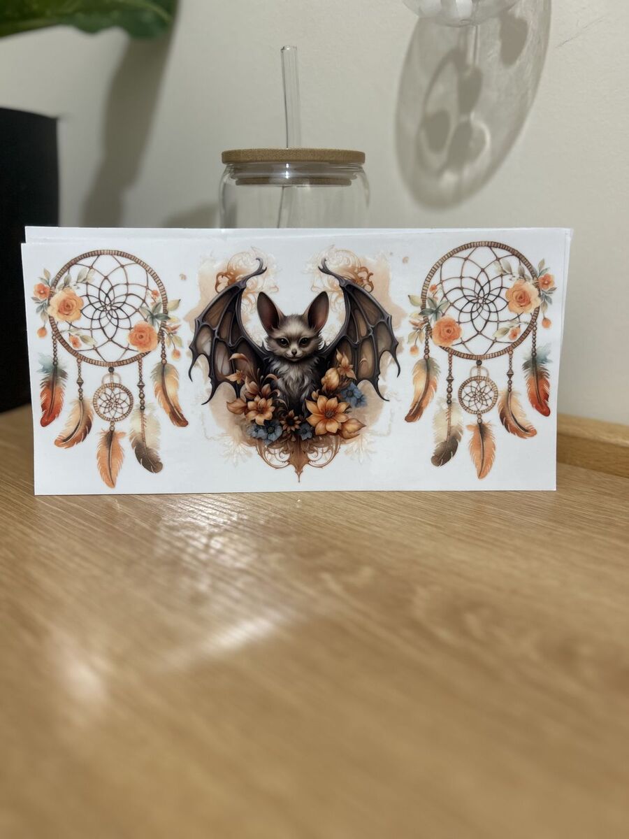 Glass tumbler (dream catcher/bat)
