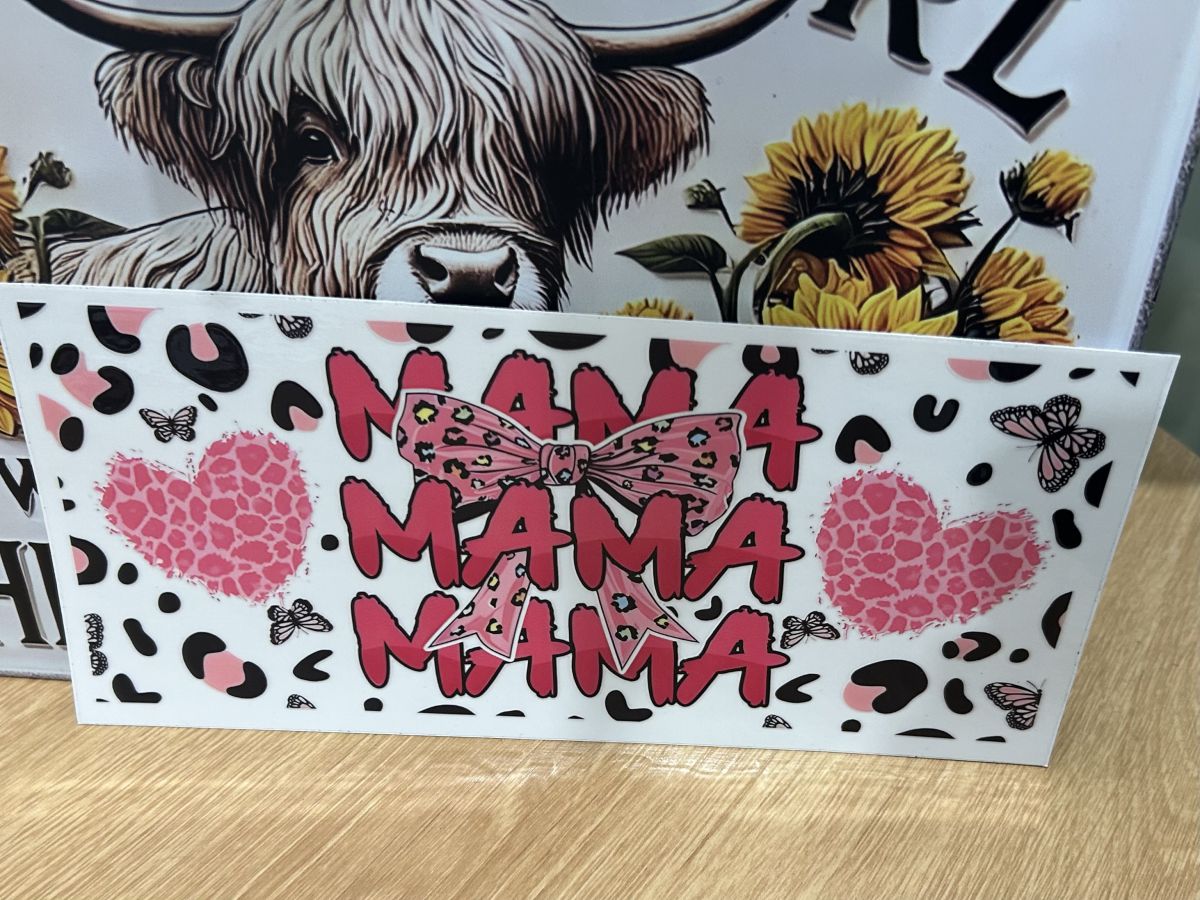 Glass tumbler (heart,bow,butterflies)