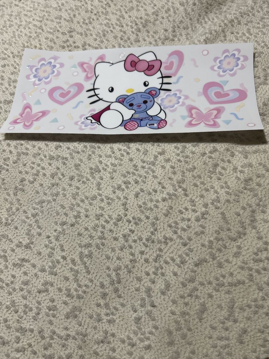 Glass tumbler ( hello kitty with bear full wrap)