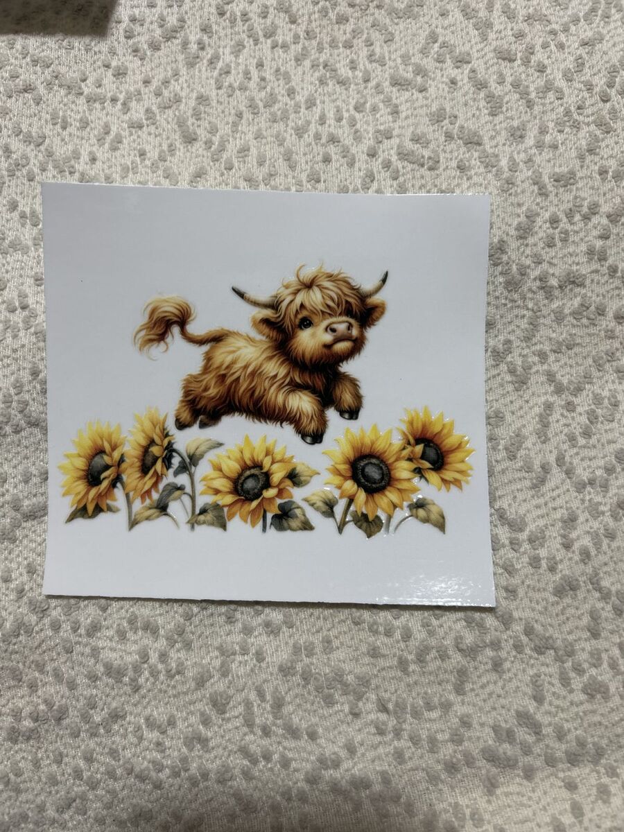 Glass tumbler highland cow