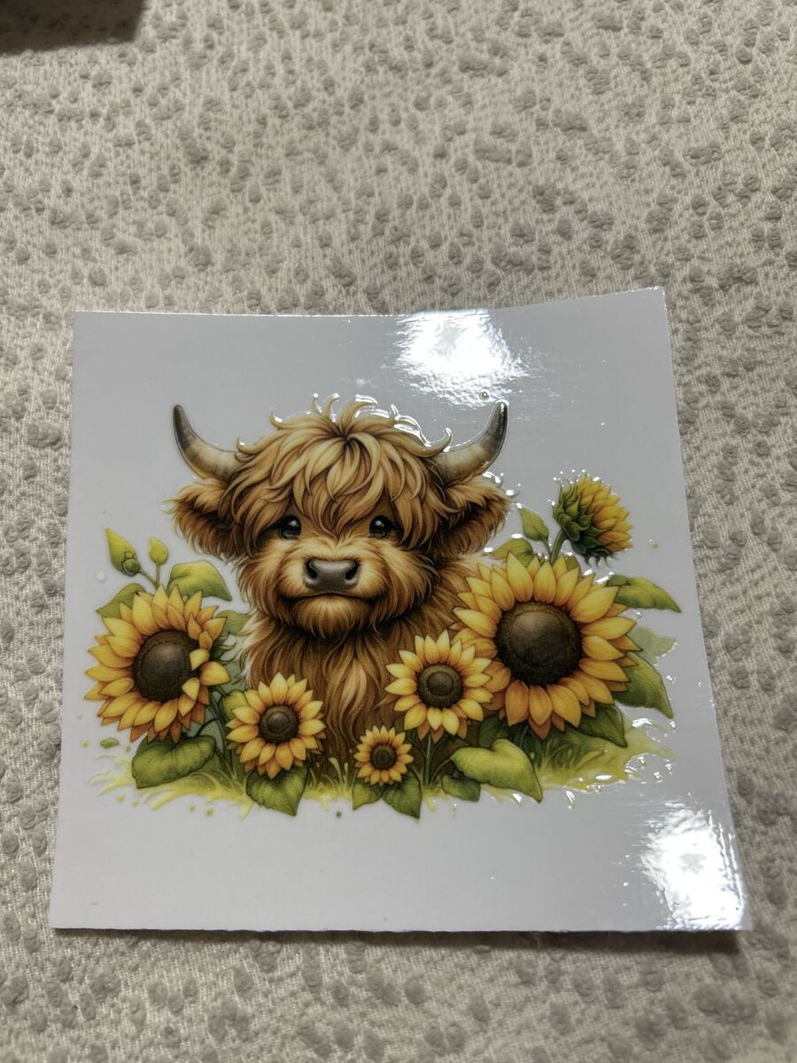 Glass tumbler highland cow