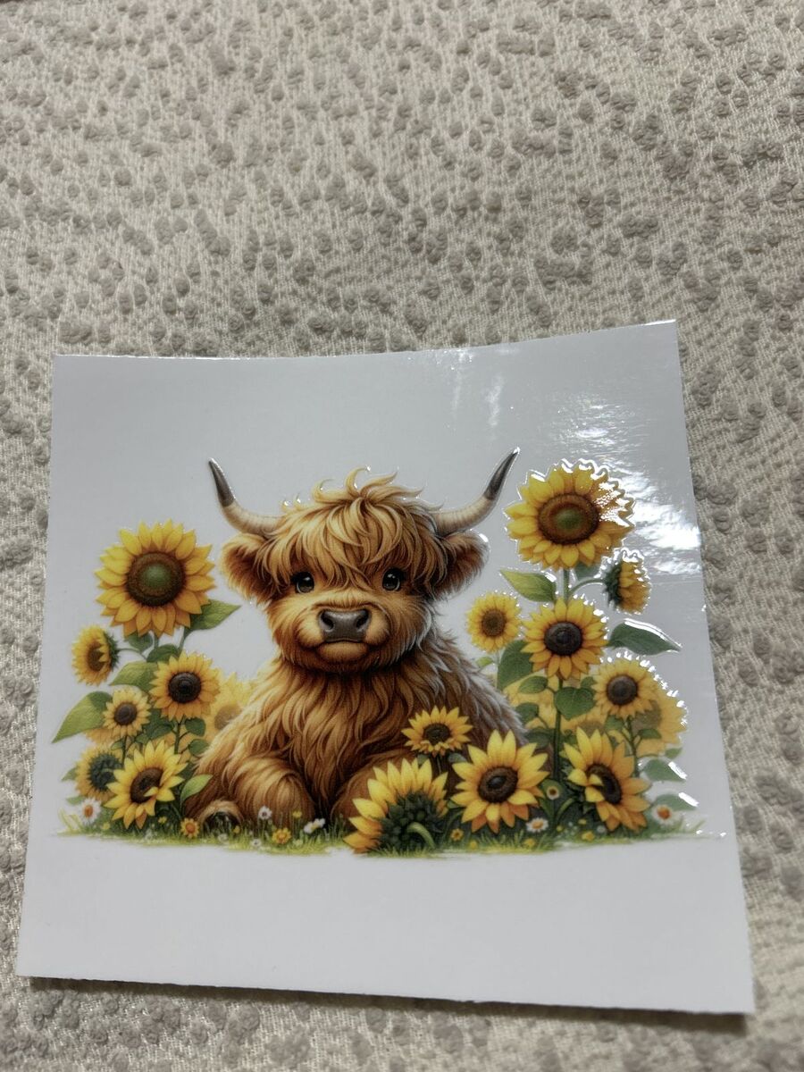 Glass tumbler highland cow