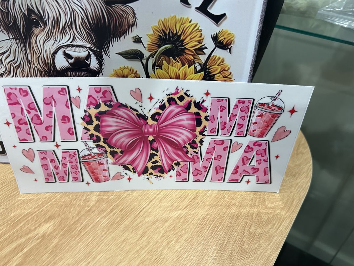 Glass tumbler (leopard heart)