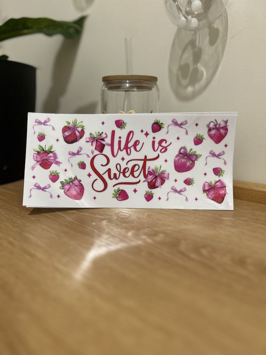 Glass tumbler (life is sweet)