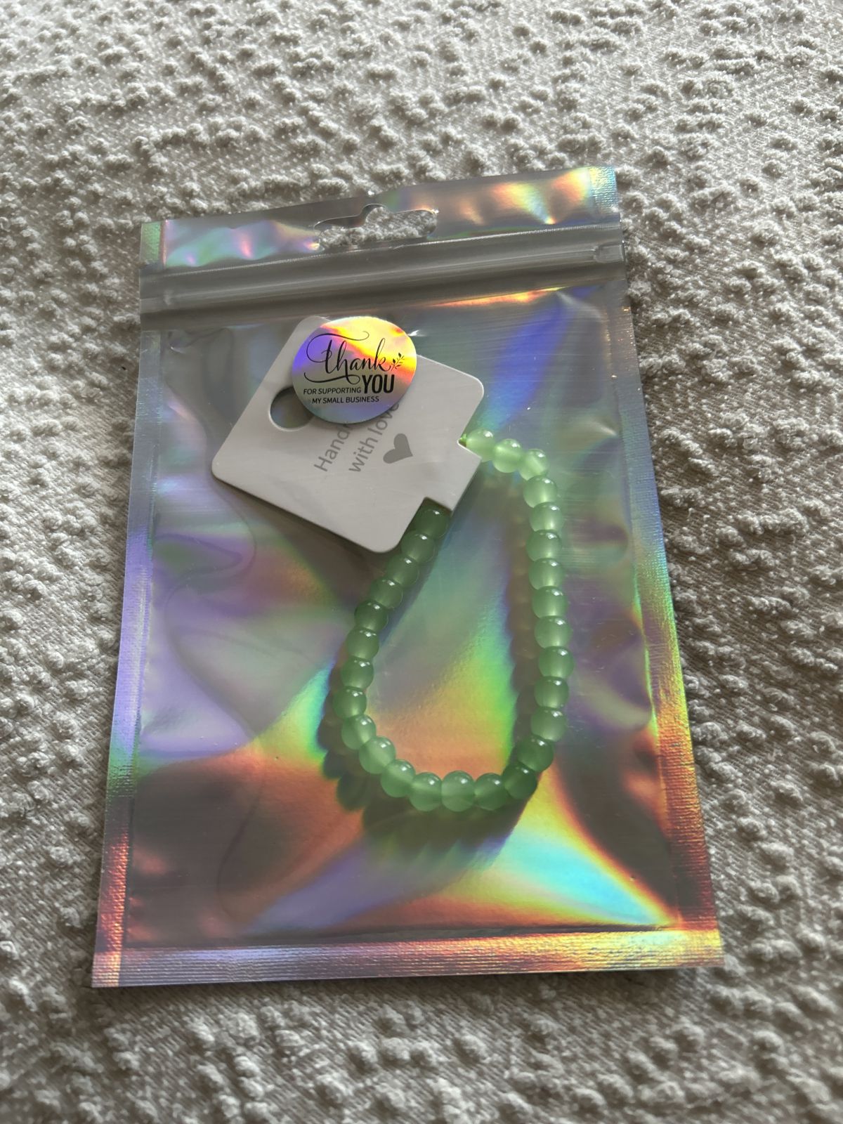 Light green magnetic heart bracelet